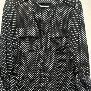 Zac & Rachel Black and White Polka Dot Top